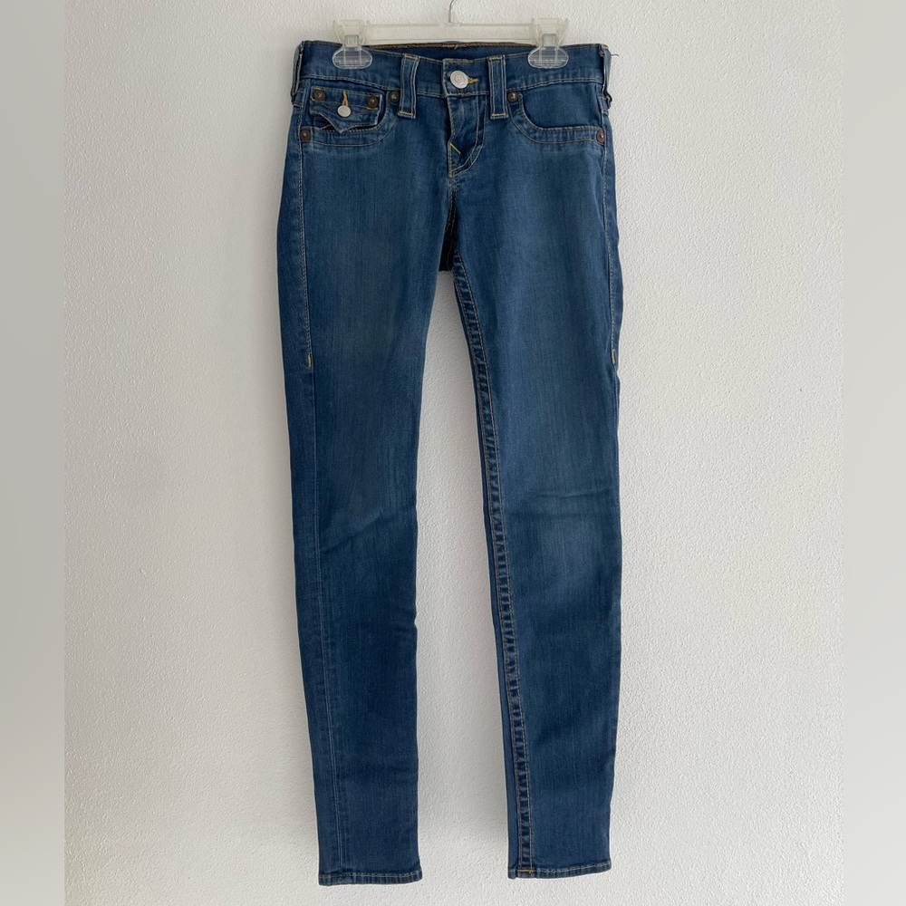 TRUE RELIGION Skinny Blue Low Rise Women's Jeans